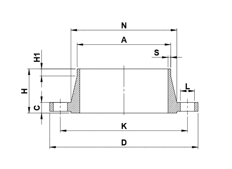 Flangia Forgiata a Collarino EN 1092-1/11 Tipo B – ISO