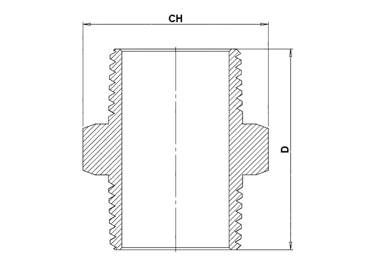 Nipplo Esagonale Microfuso – F280